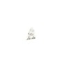 ALBERO CON RENNA 10CM LAMINATO ARGENTO.