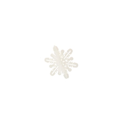 PENDENTE FIOCCO DI NEVE BIANCO 10CM.