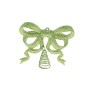 PUNTALE FIOCCO GLITTERATO 28CM VERDE