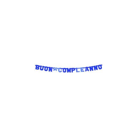 FESTONI 2.65MT BUON COMPLEANNO BLU