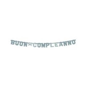 FESTONI 2.65MT BUON COMPLEANNO ARGENTO.
