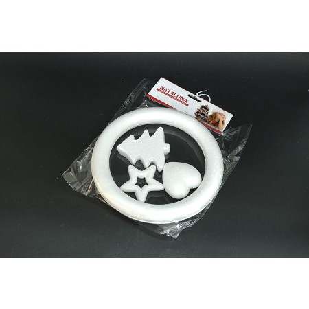 SET ANELLO. ALBERO. CUORE E STELLA BIANCO