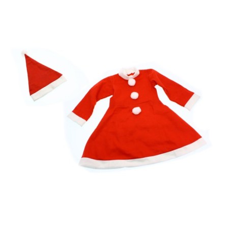 VESTITO BABBONATALE BIMBA ROSSO