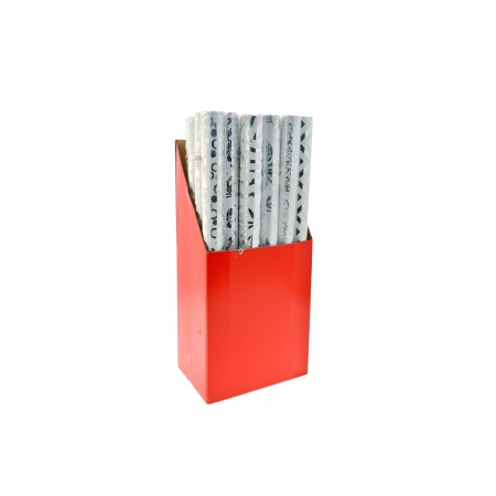 ROTOLO STOFFA FANTASIA ARGENTO 48X270CM