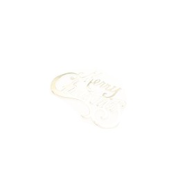 DECORAZIONE METALLO 13X20 MERRY XMAS ARGENTO.