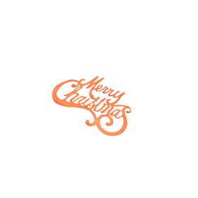 DECORAZIONE METALLO 13X20 MERRY XMAS ROSSO.