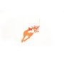 DECORAZIONE METALLO 7X17CM RENNA COL ROSSO
