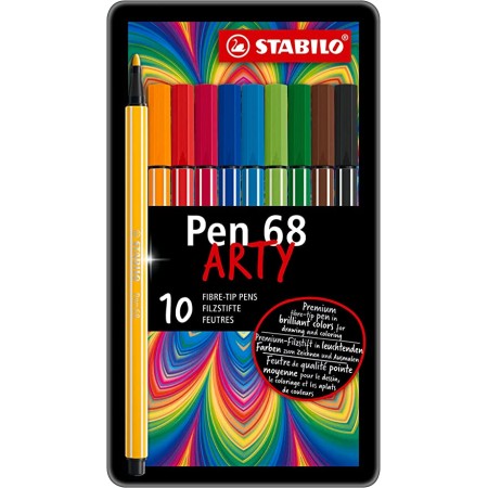 BIRO STABILO POINT 68 SCATOLA METALLO X 10