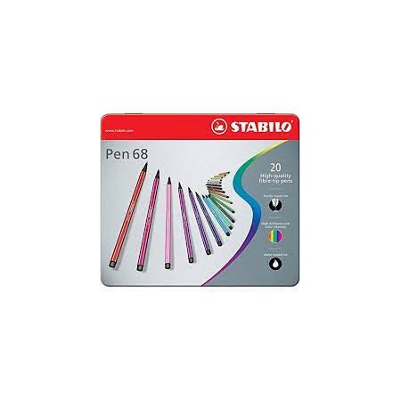 BIRO STABILO POINT 68 SCATOLA METALLO X 20