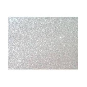 GOMMA EVA 40X60 GLITTER ARGENTO CHIARO