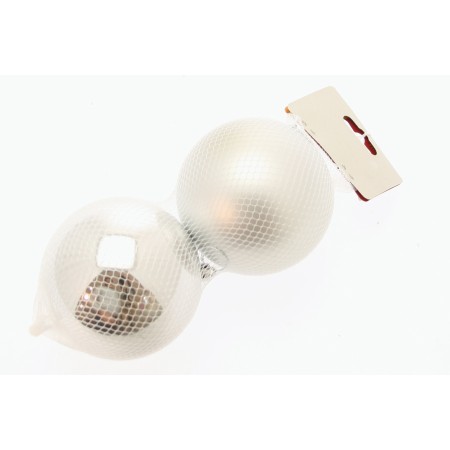 SET 2 SFERE 9CM COLORE ARGENTO