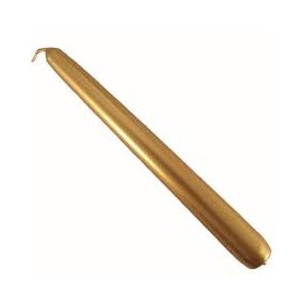 CANDELA STEARICA 2PZ 50GR 25CM METALLIC ORO