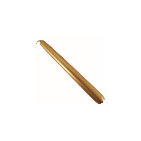 CANDELA STEARICA 2PZ 50GR 25CM METALLIC ORO