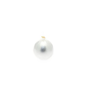 CANDELA SFERA D.10CM COL ARGENTO METALLIZZATO