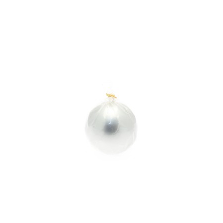 CANDELA SFERA D.10CM COL ARGENTO METALLIZZATO