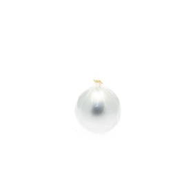 CANDELA SFERA D.8CM COL ARGENTO METALLIZZATO
