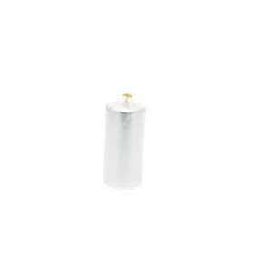 CANDELA CILINDRO 15X7CM ARGENTO METALLIZZATO
