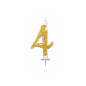CANDELE GLITTER CM 12 ORO N4