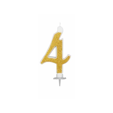 CANDELE GLITTER CM 12 ORO N4