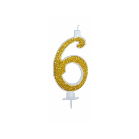 CANDELE GLITTER CM 12 ORO N6