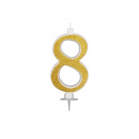 CANDELE GLITTER CM 12 ORO N8