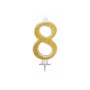 CANDELE GLITTER CM 12 ORO N8