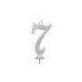 CANDELE GLITTER CM 12 ARGENTO N7