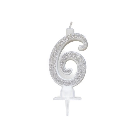 CANDELE CM 7 ARGENTO GLITTER N6