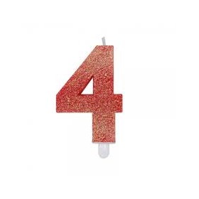 CANDELE CM 7 ROSSA GLITTER N4