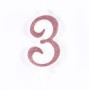 CANDELE GLITTER CM 12 ROSA N3
