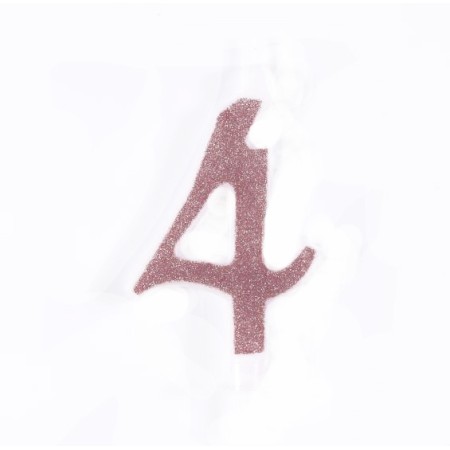 CANDELE GLITTER CM 12 ROSA N4