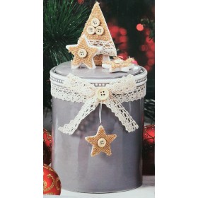 PORTA BISCOTTI TONDO C/ALBERELLO GRIGIO