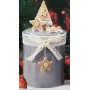 PORTA BISCOTTI TONDO C/ALBERELLO GRIGIO