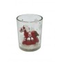 CANDELA CAVALLO A DONDOLO C/BICCHIERE ROSSO CM.6