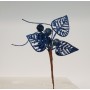 FIORI GAMBO CORTO BLU