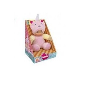 BAMBOLA SOFFICE CON CAPPUCCIO ANIMALE CM.25