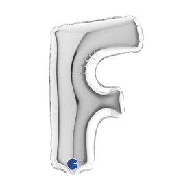 PALL. MYLAR LETTERA F CM 102 ARGENTO