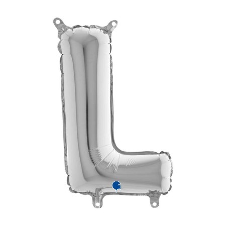 PALL. MYLAR LETTERA L CM 102 ARGENTO