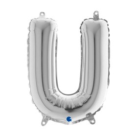 PALL. MYLAR LETTERA U CM 102 ARGENTO.
