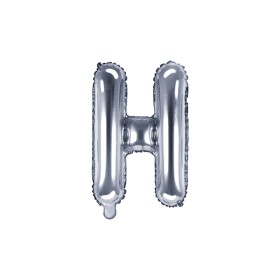 PALL. MYLAR LETTERA H CM 36 ARGENTO.