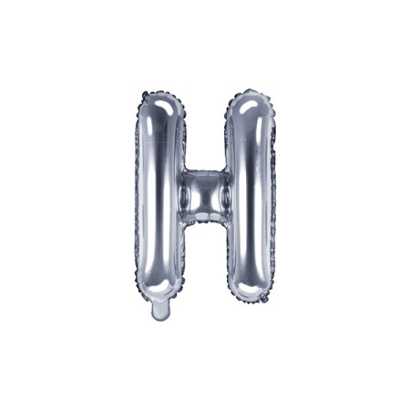 PALL. MYLAR LETTERA H CM 36 ARGENTO.