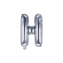 PALL. MYLAR LETTERA H CM 36 ARGENTO.