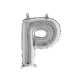 PALL. MYLAR LETTERA P CM 36 ARGENTO