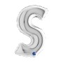PALL. MYLAR LETTERA S CM 36 ARGENTO.