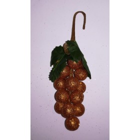 GRAPPOLO UVA CM 16 ARANCIO GLITTER
