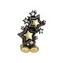 PALLONCINI SUPERSHAPE STELLE ORO E NERE 86X149 CM