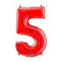 PALL. MYLAR NUM 5 CM 102 ROSSO