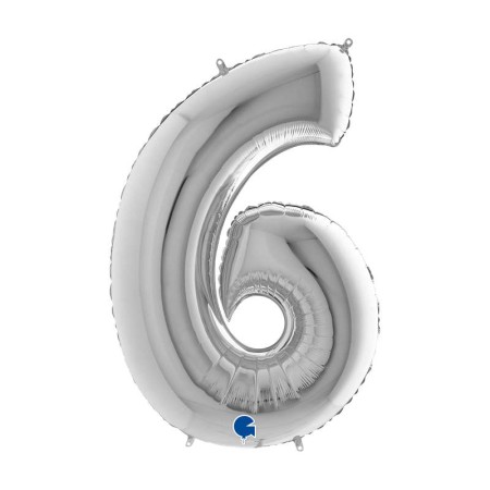 PALL. MYLAR NUM 6 CM 102 ARGENTO