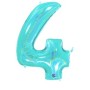 PALLONCINI MYLAR N.4 ACQUA MARINA GLITTER 102CM.