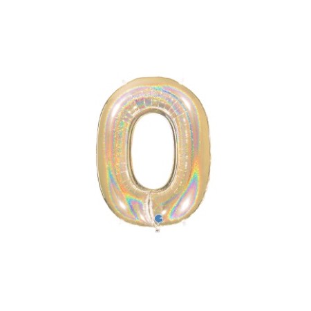 PALLONCINI MYLAR N.0 ORO GLITTER 102CM